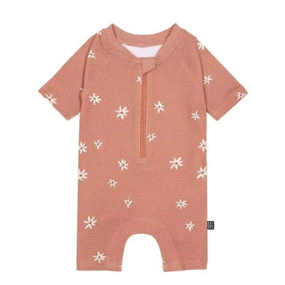 Modern Moments Gerber Baby Girl Rash Guard Swimsuit 6 9 Months One Piece UPF 50